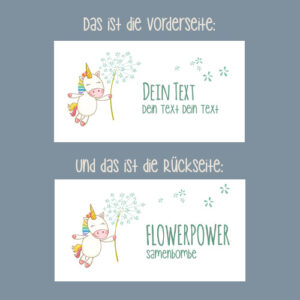 Samenbombe Einhorn Dein Name Detailansicht personalisierbar