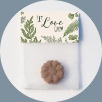 Samenbombe Botany Let Love Grow Gastgeschenk Werbeartikel Grüne Hochzeit
